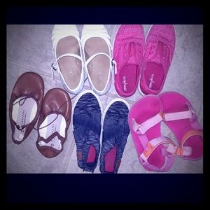 Girls shoes 5 pair ALL size 13